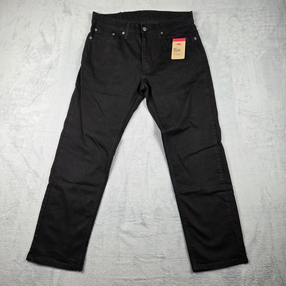 Levi's 559 Relaxed Straight Jeans Mens 32x30 Black Excellent Stretch Denim